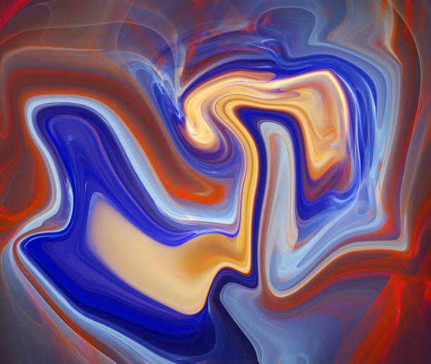 istock Colorful psychedelic liquefied background 841511056