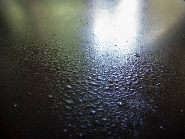 istock Drops of water on the aluminum surface 841528492