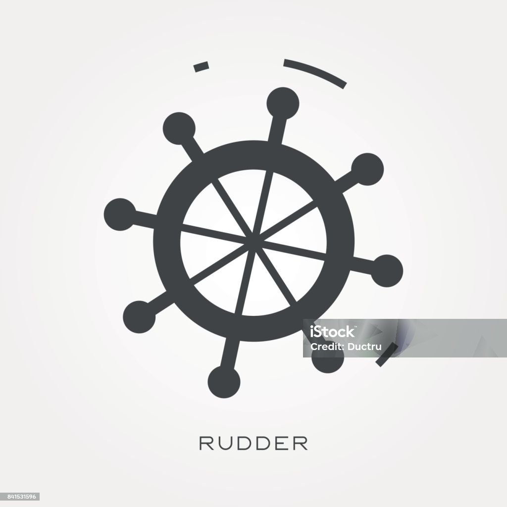 Silhouet Pictogram Roer Stockvectorkunst en meer beelden van Apparatuur ...