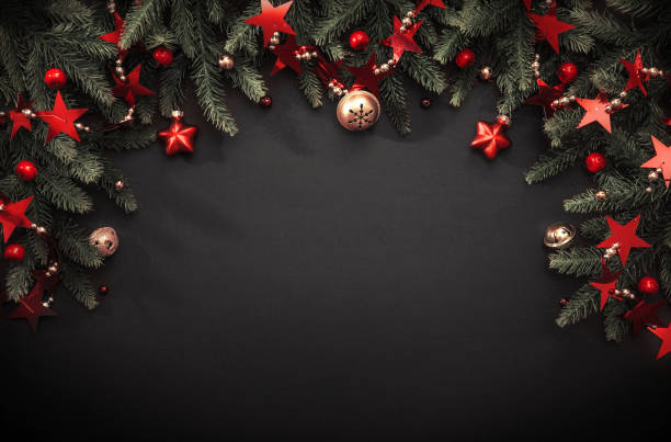 istock Christmas decoration with fir branches 841533944