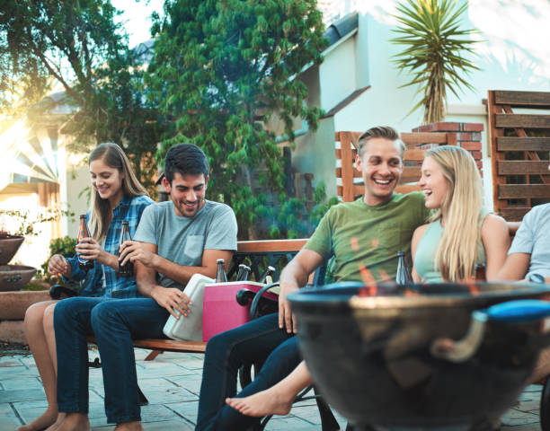 istock Chilled backyard vibes with friends 841542540