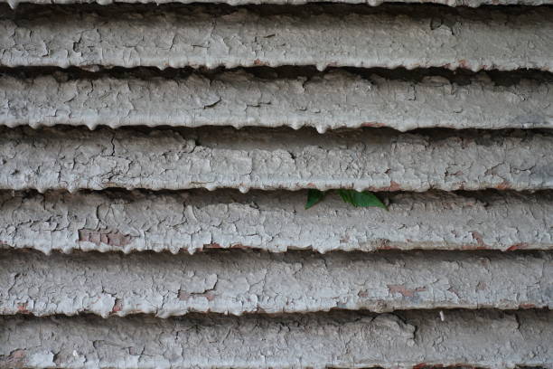 Close up of cracked painted ventilating grill