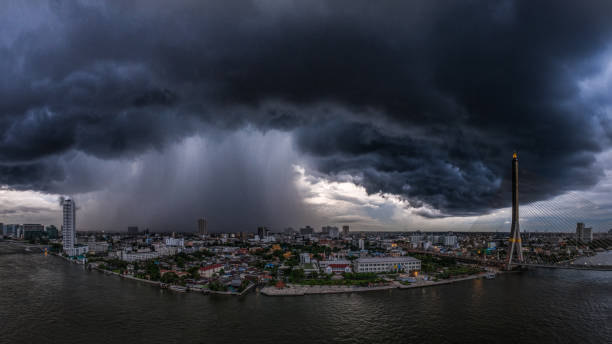 Microburst in the city. Microburst in the city.Bangkok,Thailand Microburst stock pictures, royalty-free photos & images