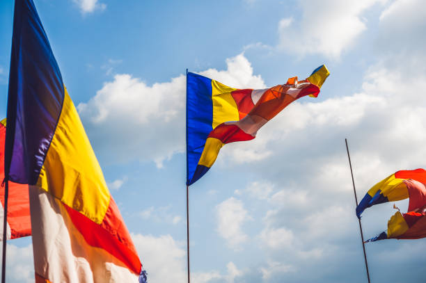 istock Traditional Festival flags of Vietnam Five Elements Flag 841557782