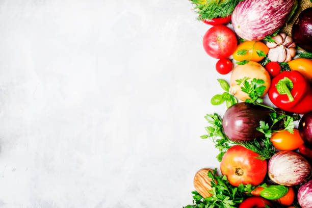 istock Vegetarian food concept, fresh vegetables and herbs 841559210