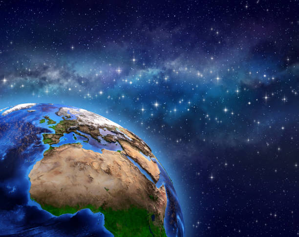 istock Planet Earth in star field 841565300