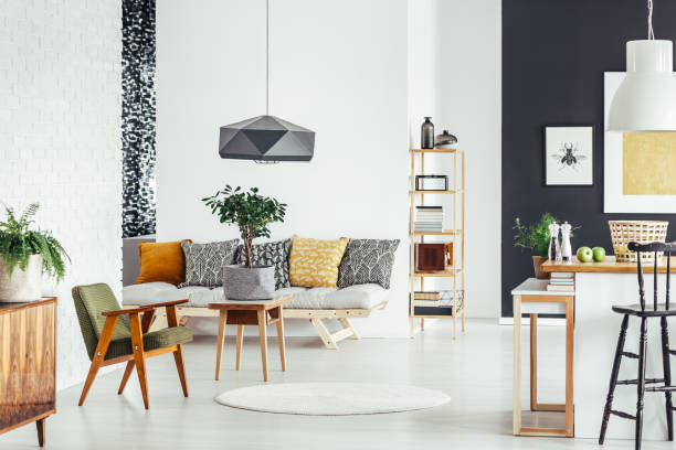 istock Room with vintage green chair 841565686