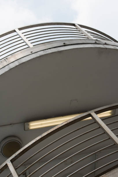 istock Low angle view of A staircase with railing 841570674