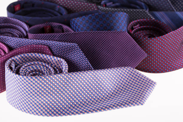 istock Beautiful silk ties are stacked together. 841570964