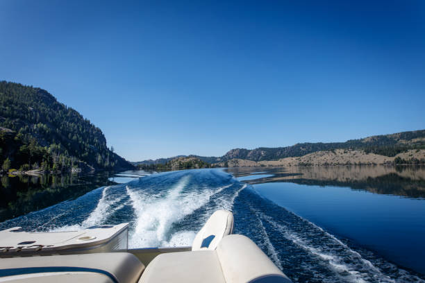 Pontoon Boat on Lake
