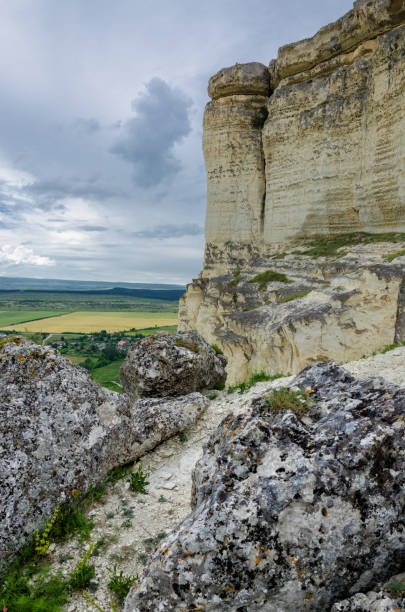 istock The white rock on the mountain valleys 841574250