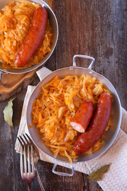 istock Braised sauerkraut and smoked sausages 841574358