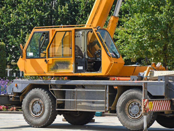 istock Cab of the crane vehicle 841578234