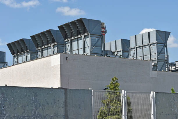 istock Air filters and smoke stack of the power station 841580398