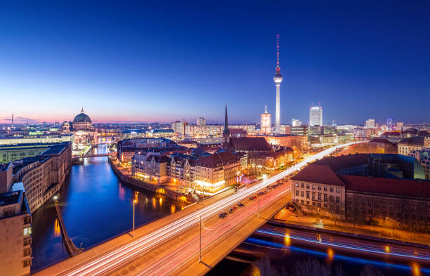 istock Berlin Aerial City View at Sunset 841580476