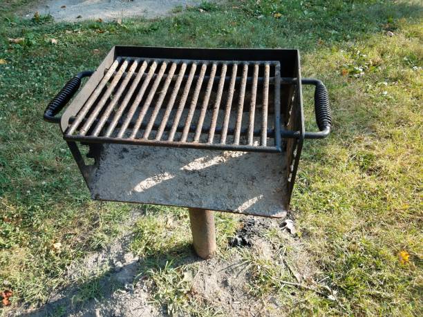 istock metal grill in a park 841581642