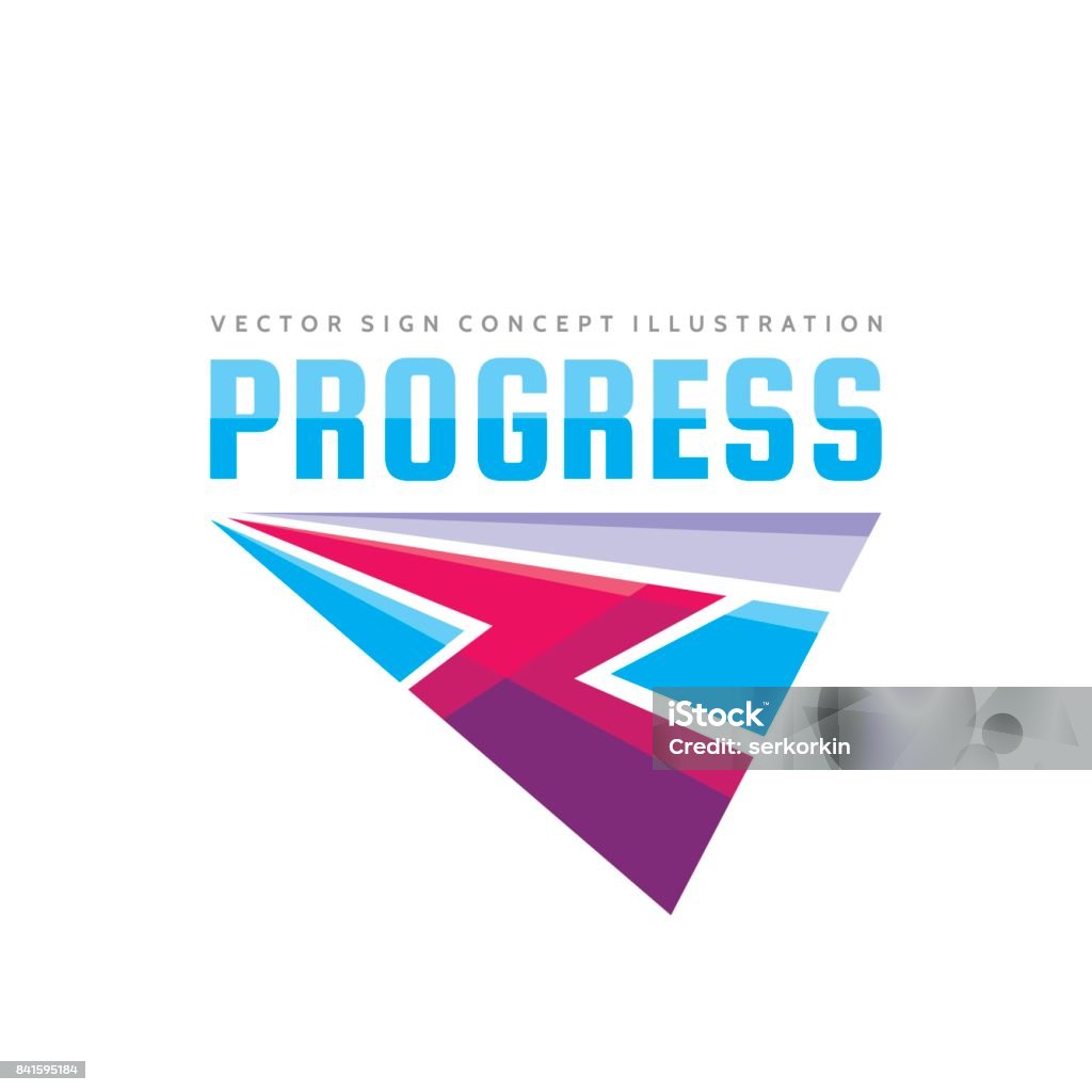 Progress Made Sign Progress Vector Sign Template Concept Illustration In Flat Style ...