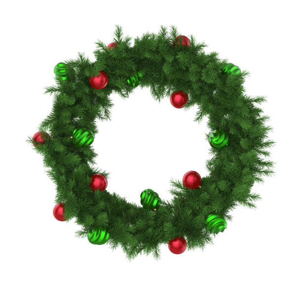 istock Christmas Wreath Decoration Isolated 841595206