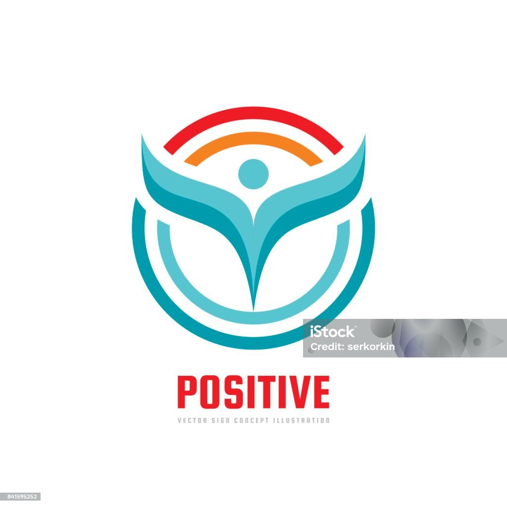Postive Sign Images Positive Vector Sign Template Concept Illustration Human Character ...