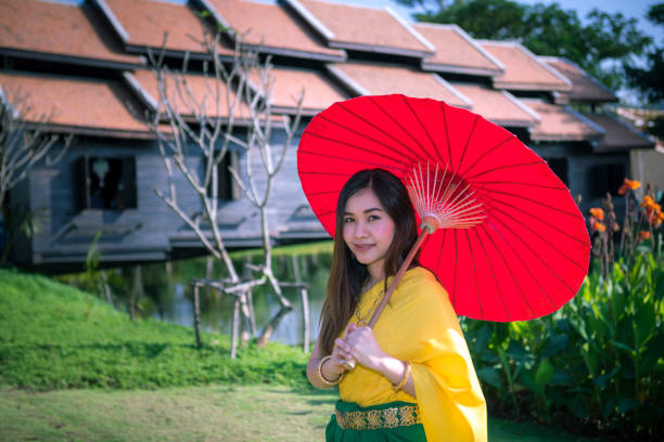 istock Thai woman dressing with traditional style 841596974