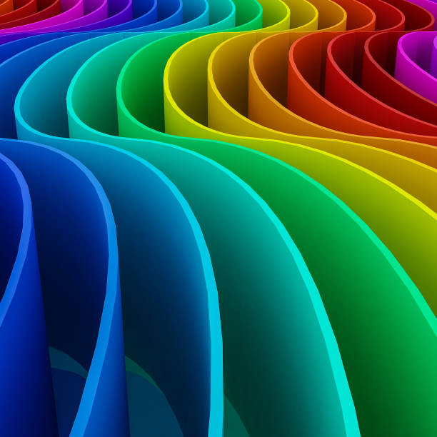 istock abstract colorful of curve rainbow  background,3d 841603954