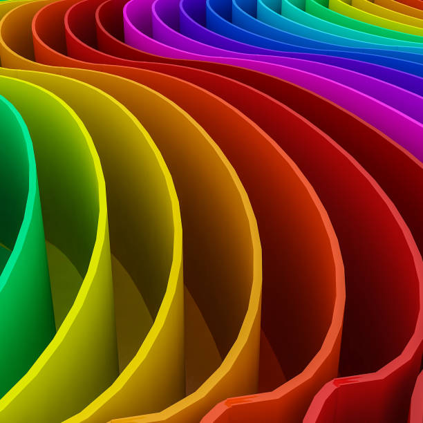 istock abstract colorful of curve rainbow  background,3d 841603956