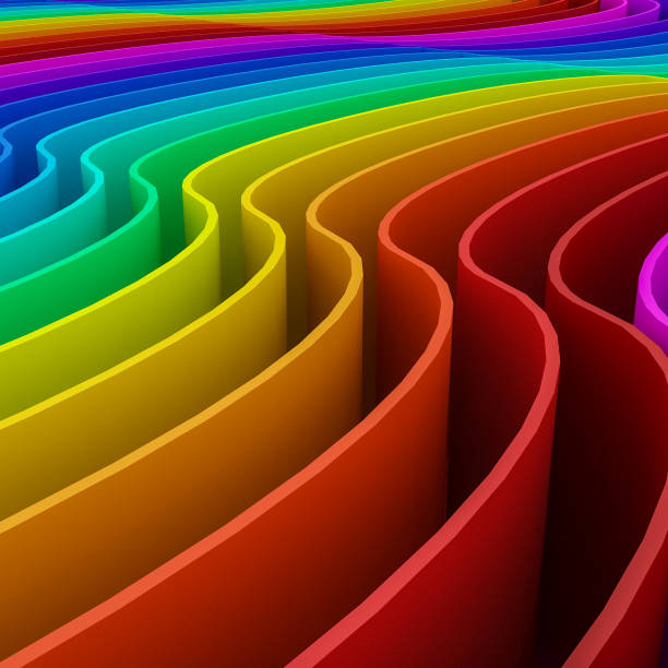 istock abstract colorful of curve rainbow  background,3d 841603964