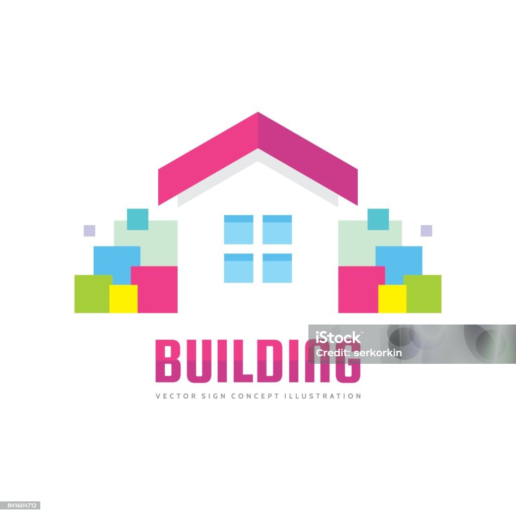 Building Vector Sign Building Vector Sign Concept Illustration In Flat Style For ...