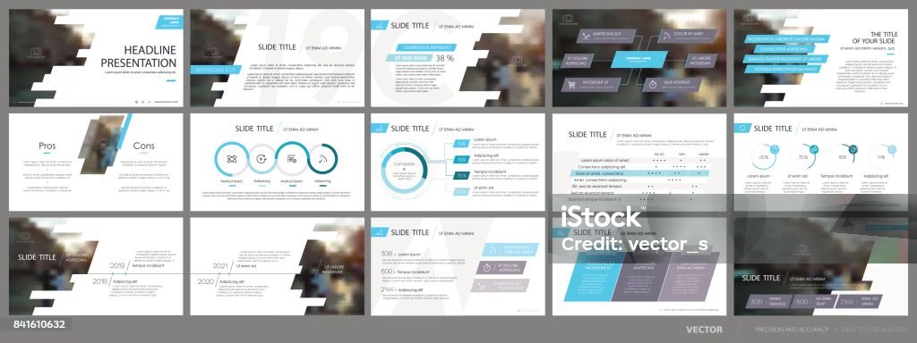 Blau-graue Infografiken Elemente für Präsentationsvorlagen. - Lizenzfrei Ausverkauf Vektorgrafik