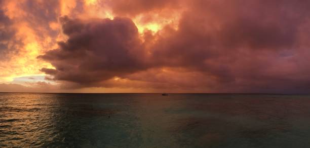 istock Fakarava Sunset Panorama Vanilla Sky French Polynesia 841610808