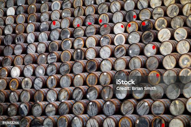 Whisky Casks Scotland Stock Photo - Download Image Now - Whiskey, Barrel, Speyside - Scotland