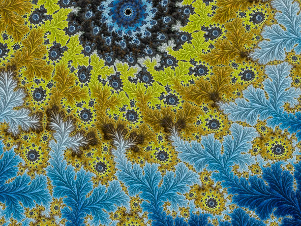 istock High resolution fractal background done with muted colors, which patterns remind those of plant leaves. 841615320
