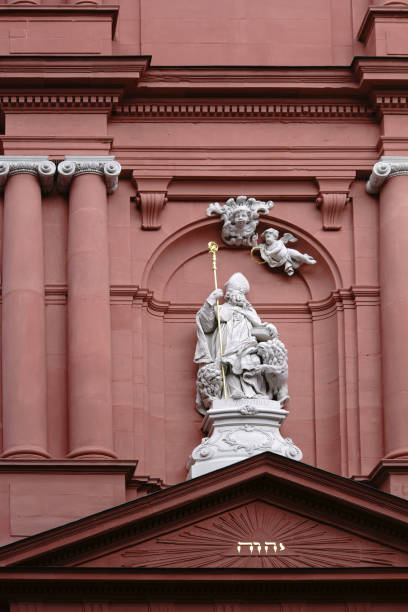 facciata chiesa di sant'ignazio magonza - saint ignatius church foto e immagini stock