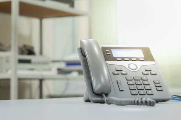 istock Telephone in office use as communication and work concept. 841633008