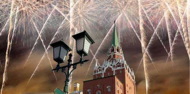 istock Fireworks over the Moscow Kremlin, Russia 841635770