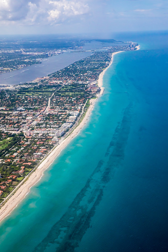 Antena de Palm Beach, Florida y Océano Atlántico photo