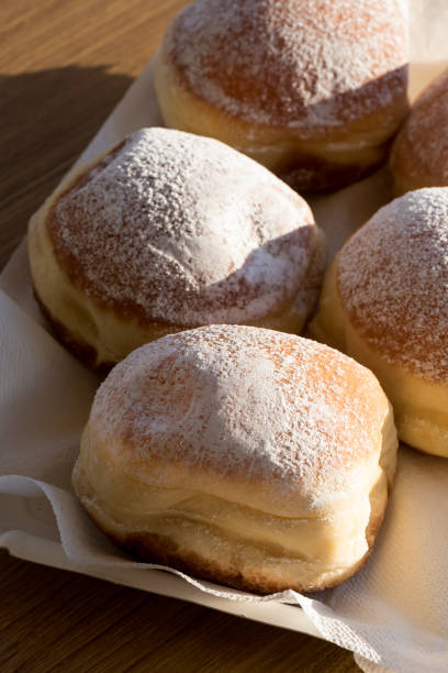 istock Tasty krapfen filled with cream 841649724