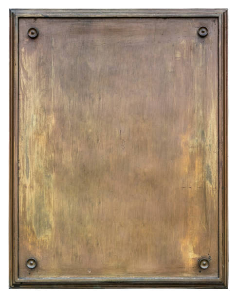 Blank plaque Blank plaque isolated on white background bronze plaque texture stock pictures, royalty-free photos & images