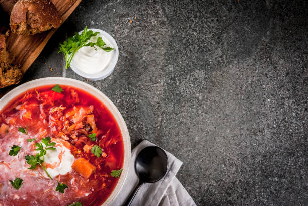 istock Autumn vegetable soup borscht 841652846
