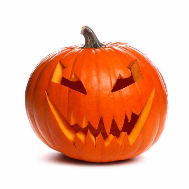 Halloween Jack o Lantern isolated on white