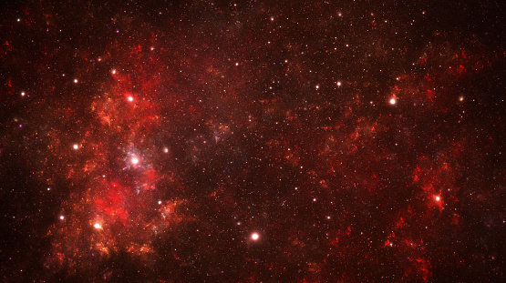 Red stars space background