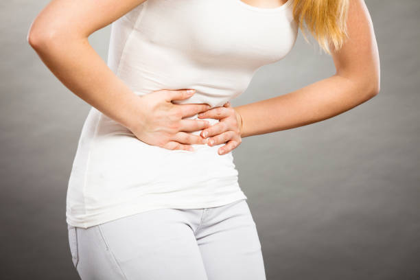 istock Woman suffer from belly pain. 841679700