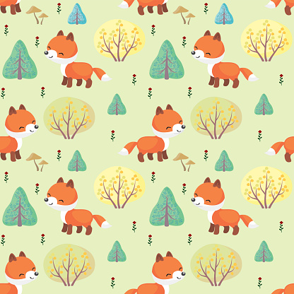 Red Fox Pattern Stock Illustration - Download Image Now - Animal ...