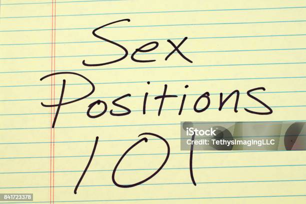 Sex Positions 101 On A Yellow Legal Pad Stock Photo - Download Image Now - Classroom, Education, Education Training Class