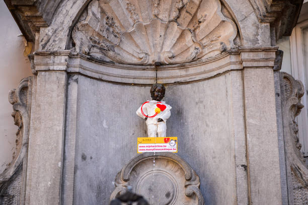 manneke pis in Brussels, Belgium, capital of Europe. Manneken Pis (meaning \