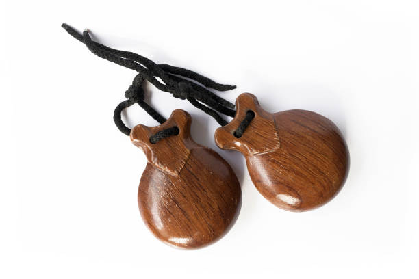 istock A pair of castanets, music instruments, rhythm marker. 841741260