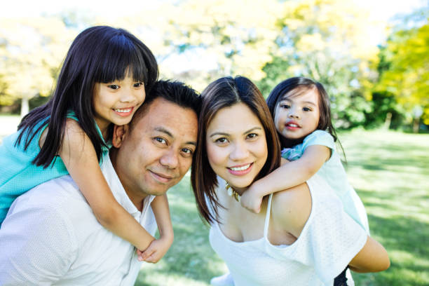 istock Happy family of four 841744312