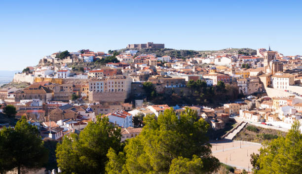 istock Chinchilla with  castle at hill.  Albacete 841746474