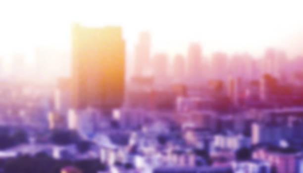 istock Blur cityscape in sunset  of  background 841748662