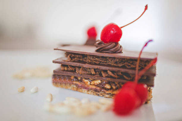 Chocolate Cake And Cherry